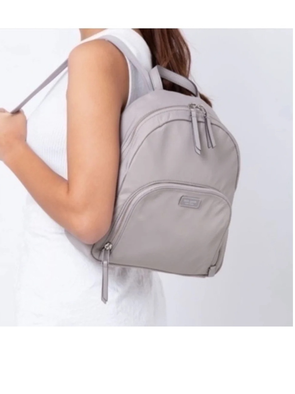 Kate Spade Dawn Medium Nylon Backpack Soft Taupe WKRU5913